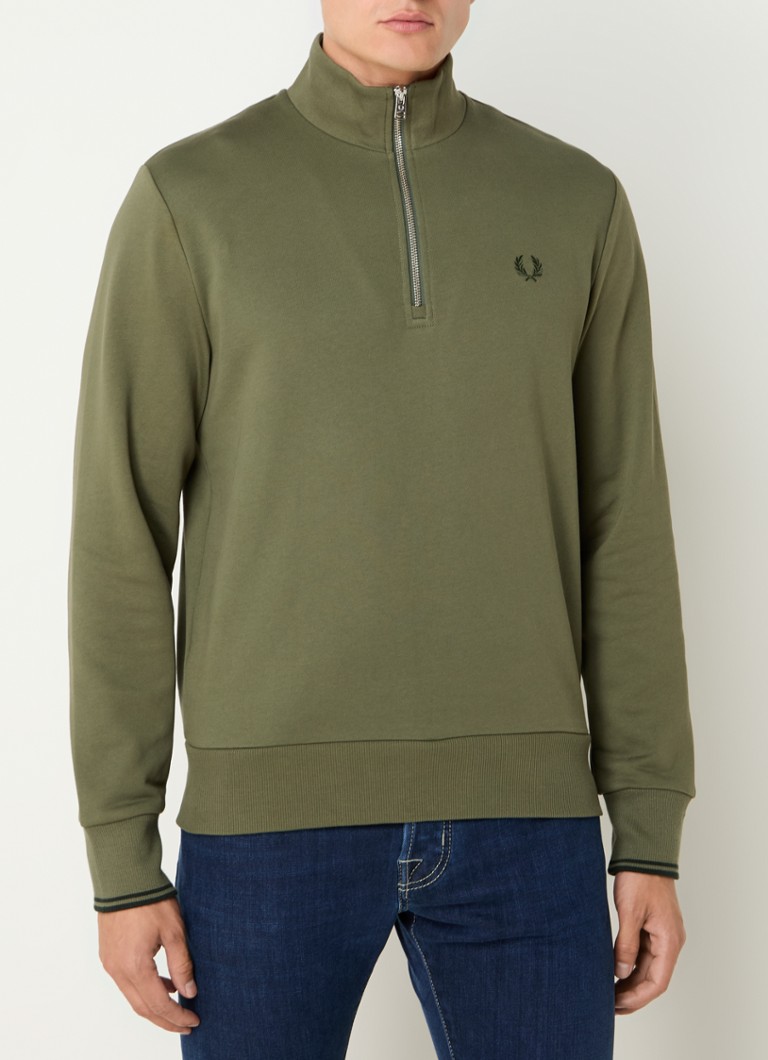 Sweter Fred Perry z zamkiem błyskawicznym i logo