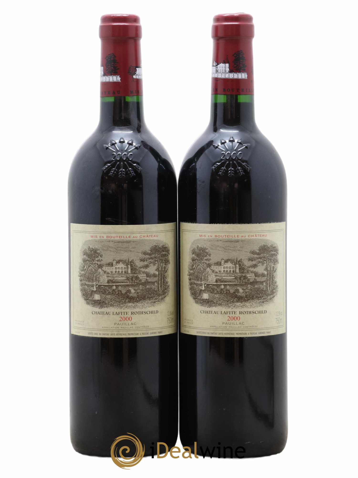 Château Lafite Rothschild 1er Grand Cru Classé  2000 - Lot de 2 Bouteilles