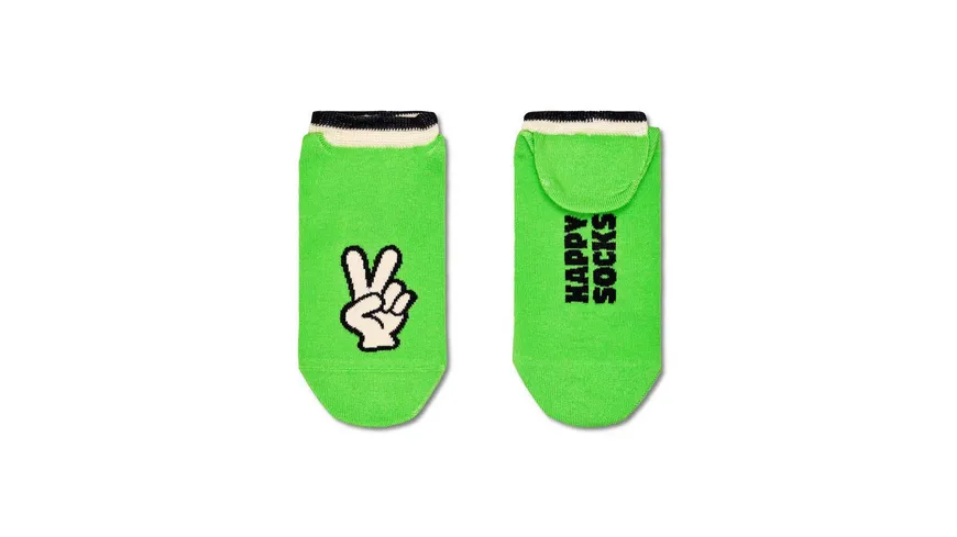 Happy Socks Unisex Socken Peace Sign Green