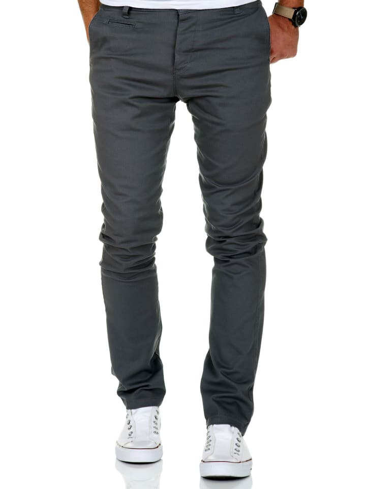 Amaci&Sons Slim Fit Chino mit Stretch ATLANTA in Anthrazit günstig kaufen
