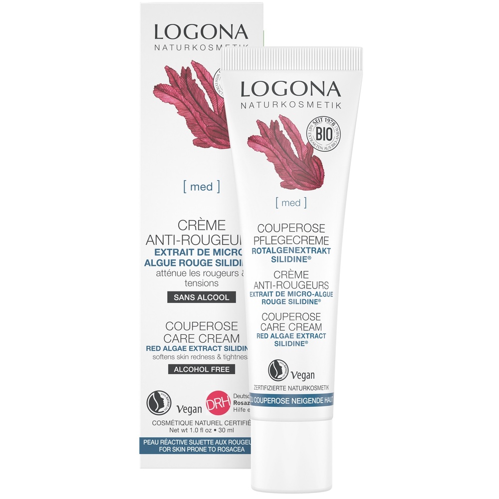 logona Crème jour nuit anti-rougeurs algue rouge, 30ml Crèmes visage