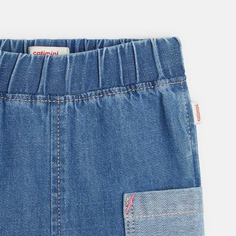 Pantalon bébé fille en jean bleu Catimini