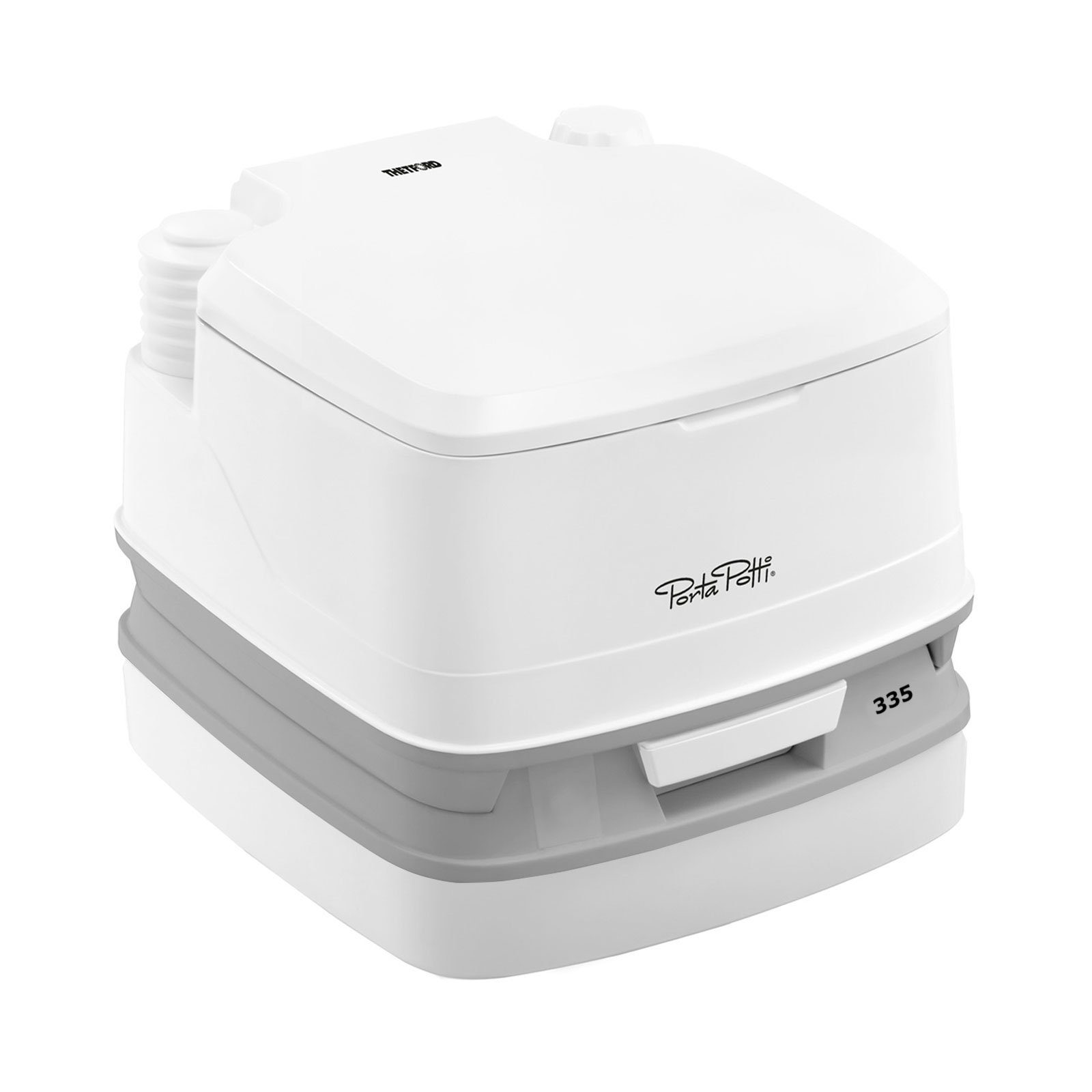 THETFORD Campingtoilette Thetford Porta Potti 335 10L Tank + Hold-Down-Kit