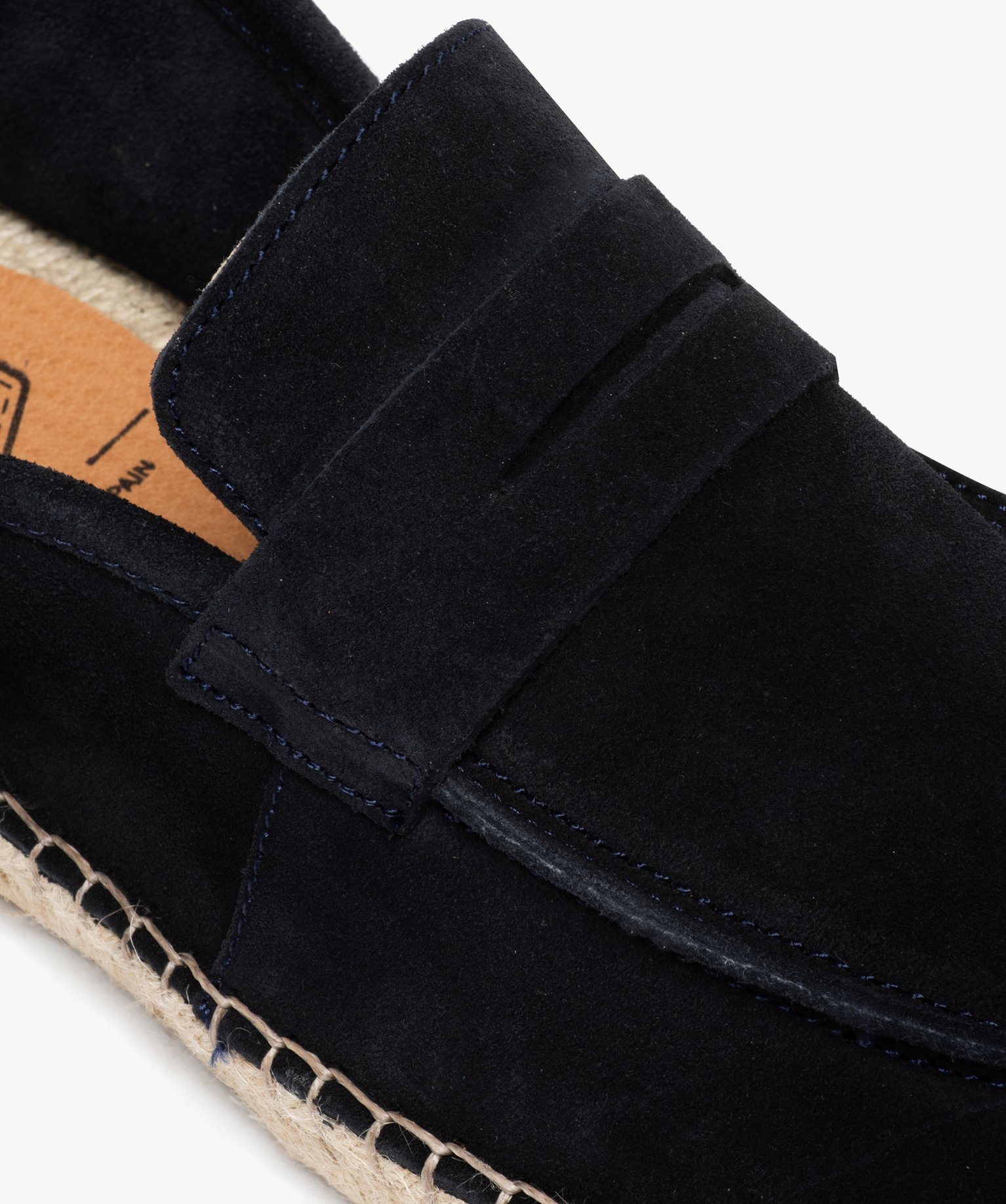 Mocassins homme unis semelle en corde tressée - Taneo marine | GEMO