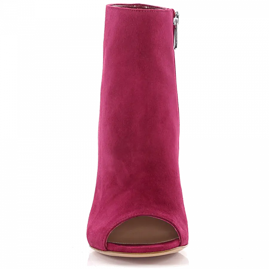 Gianvito Rossi - Stiefeletten LAIS Veloursleder - rot