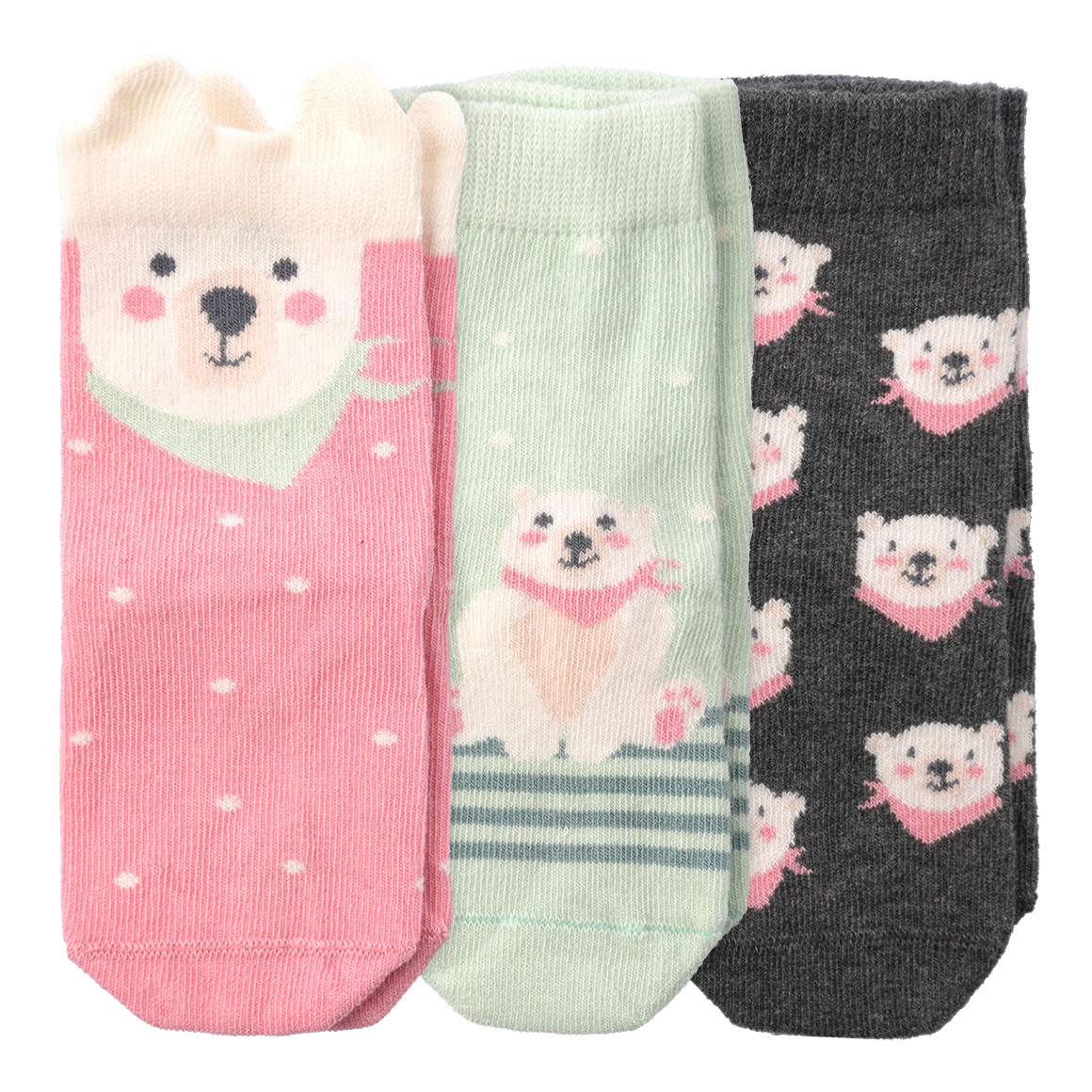 3 Paar Baby Socken in verschiedenen Dessins