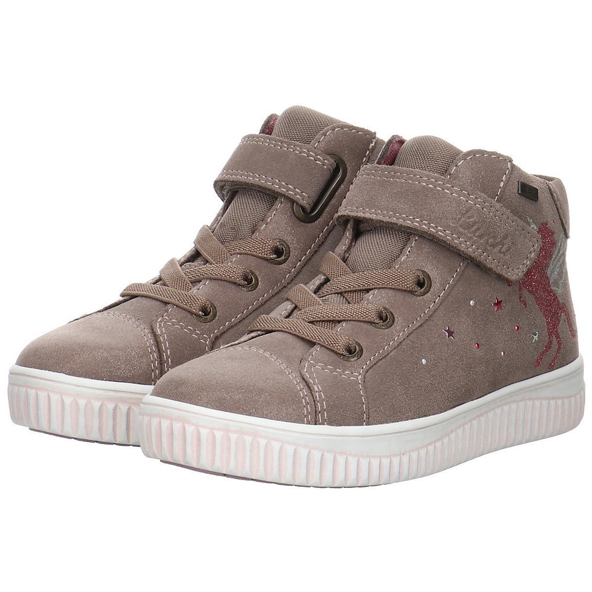 Mädchen Schnürhalbschuhe Yina-Tex Boots Kinderschuhe Veloursleder uni Halbschuhe