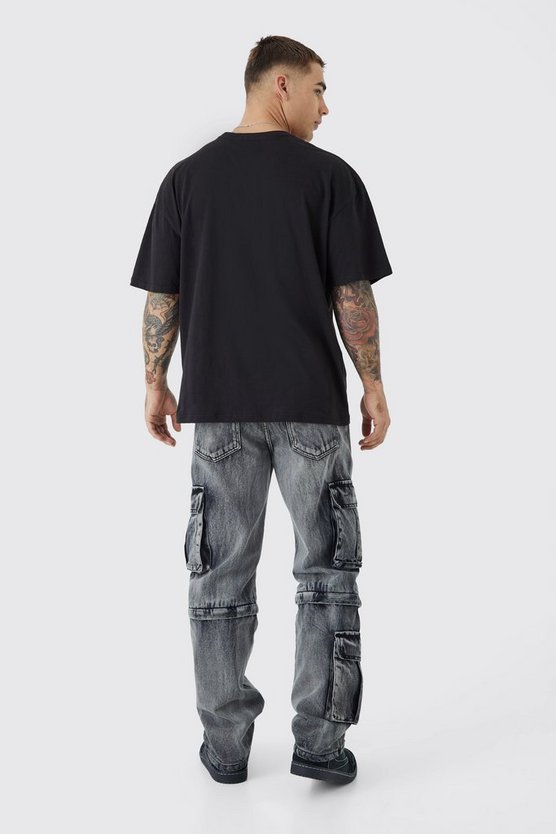Oversize T-Shirt mit Homme Print