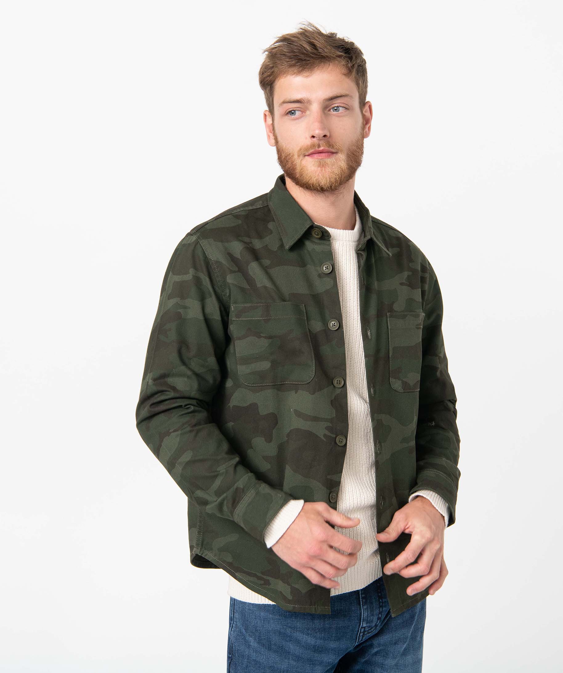 Sur-chemise homme à motifs camouflage divers | GEMO
