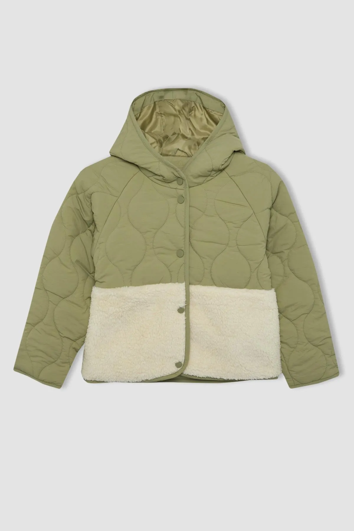 DeFacto  Fleecegefütterter Steppmantel für Mädchen mit Kapuze A2491a823au