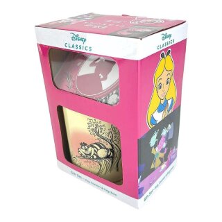 Disney Tasse, Untersetzer und Schlüsselanhänger - Alice in Wunderland Vintage