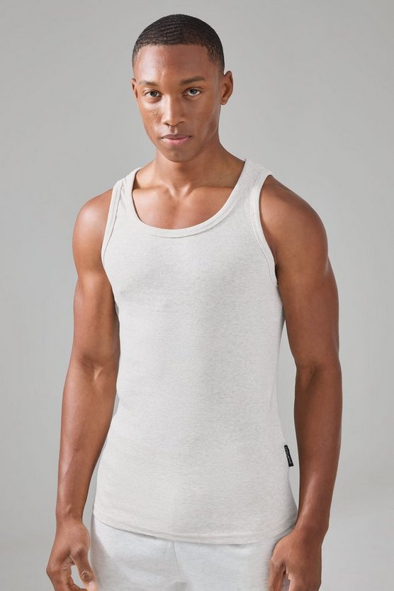 Man Active geripptes Muscle-Fit Gym Tanktop