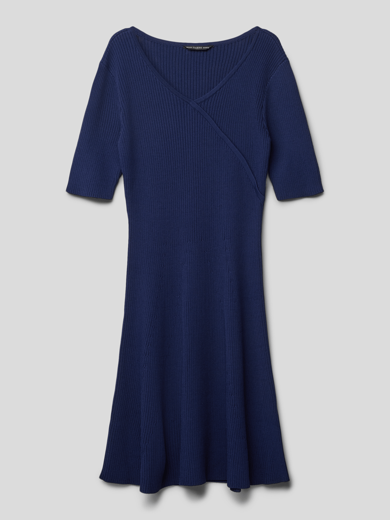 Kleid in Ripp-Optik Modell 'RIB HALEY DRESS' in marineblau