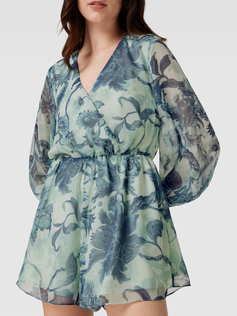 Jumpsuit mit floralem Muster Modell 'CANDIS' in bleu
