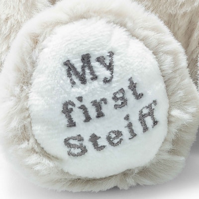 My first Steiff Hoppie Hase Spieluhr, 26 cm, hellgrau