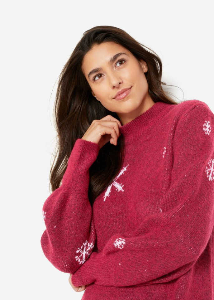 Strickkleid mit Schneeflocken