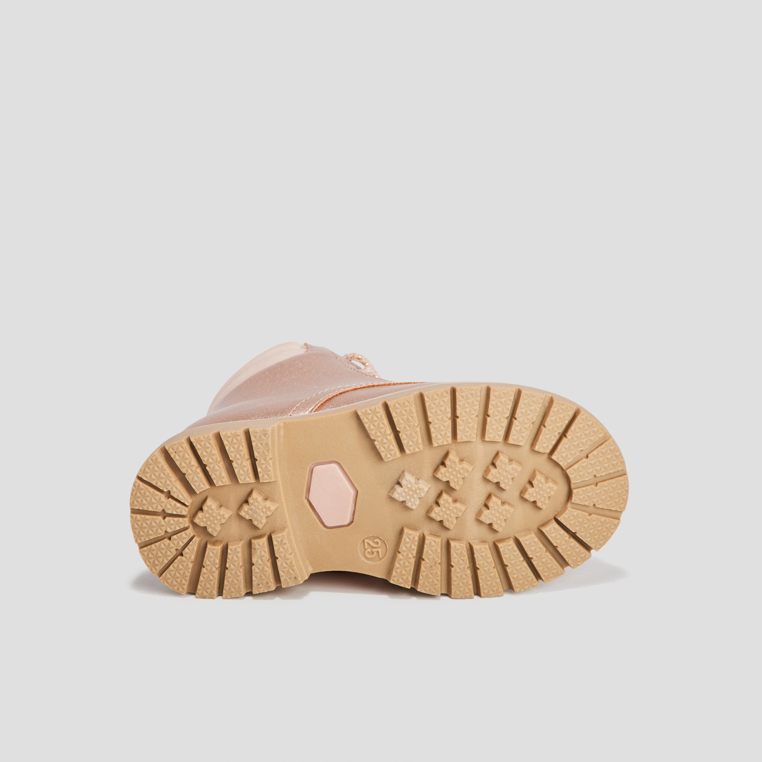 Bottines métallisées rose champagne fille | La Halle
