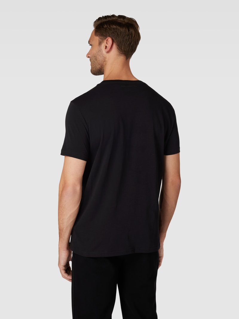T-Shirt mit Motiv-Print in schwarz