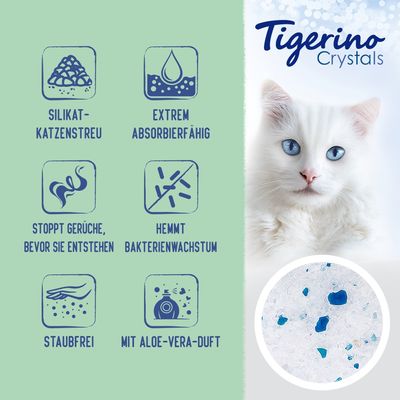 Tigerino Crystals Katzenstreu – Aloe-Vera-Duft