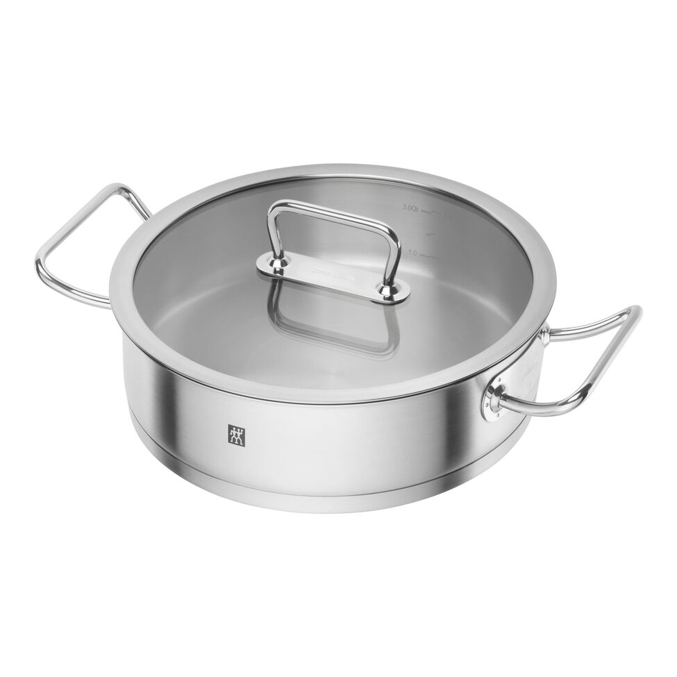 Servierpfanne 28 cm, 18/10 Edelstahl