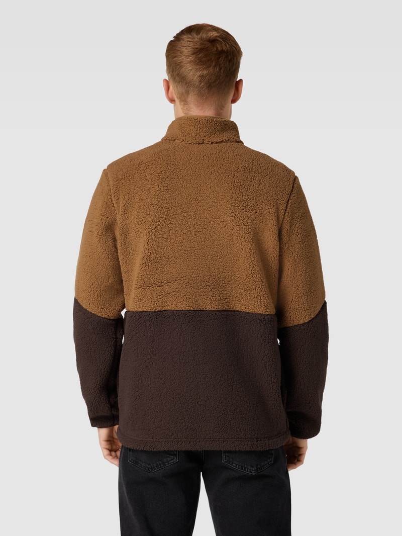 Sweatjacke mit Teddyfell Modell 'Mountain Side' in mittelbraun