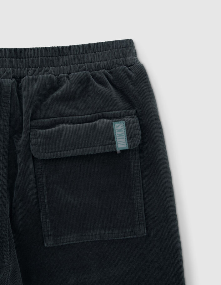 Jogging gris velours milleraies garçon