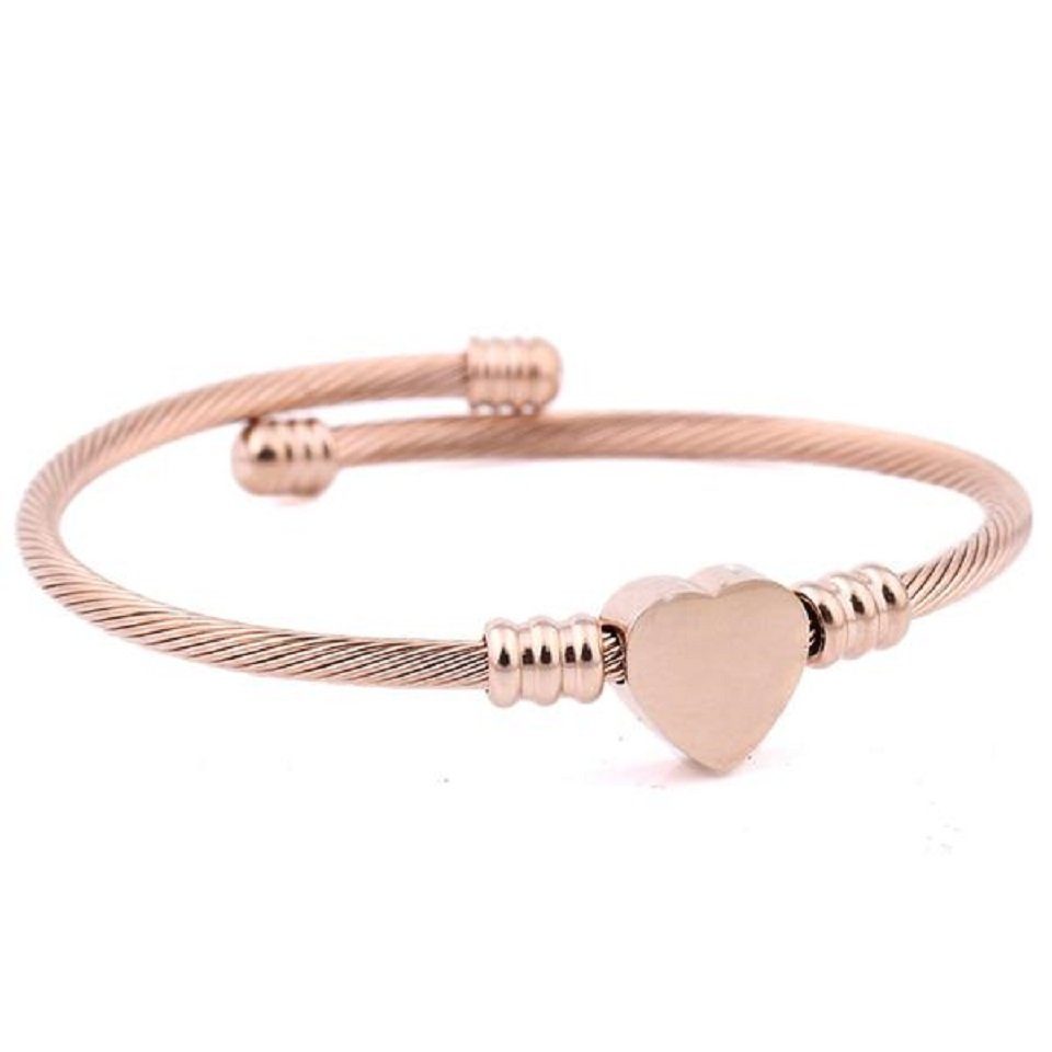 ENGELSINN Armband Schmuck Armreif Herz Rose Edelstahl inkl. Geschenkbox (1-tlg)