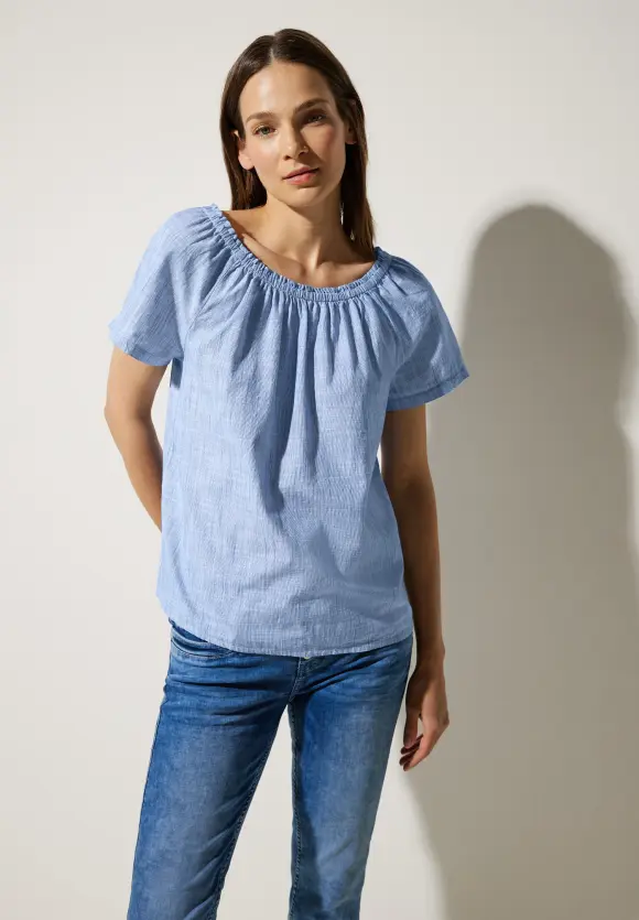 Street One Chambray Carmenbluse