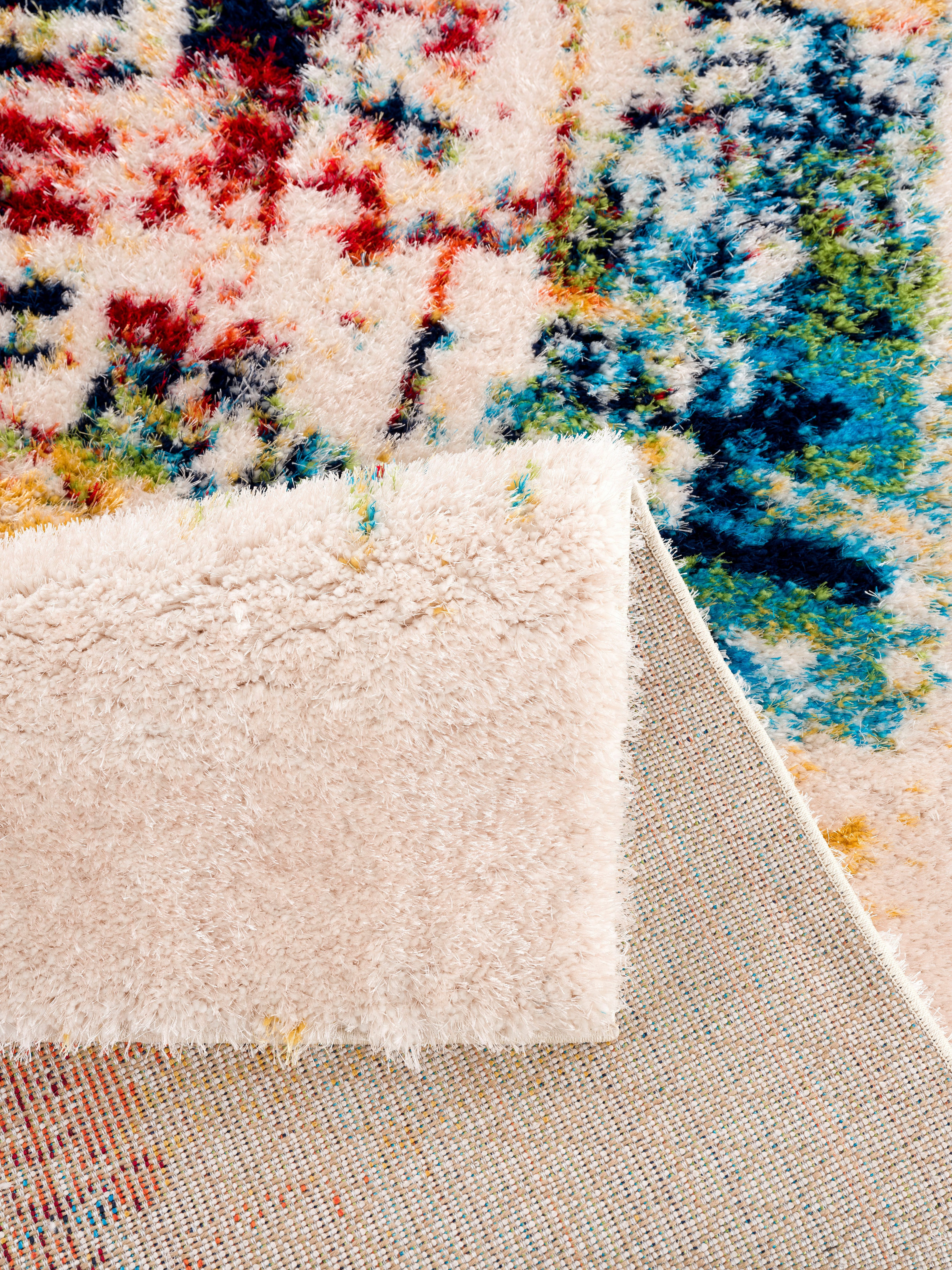 Hochflor-Teppich Hennes, Leonique, rechteckig, Höhe: 43 mm, besonders weicher Flor, bunt, modernes und abstraktes Design