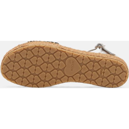 Love Moschino Espadrilles Sandaletten mit Glitzersteinen