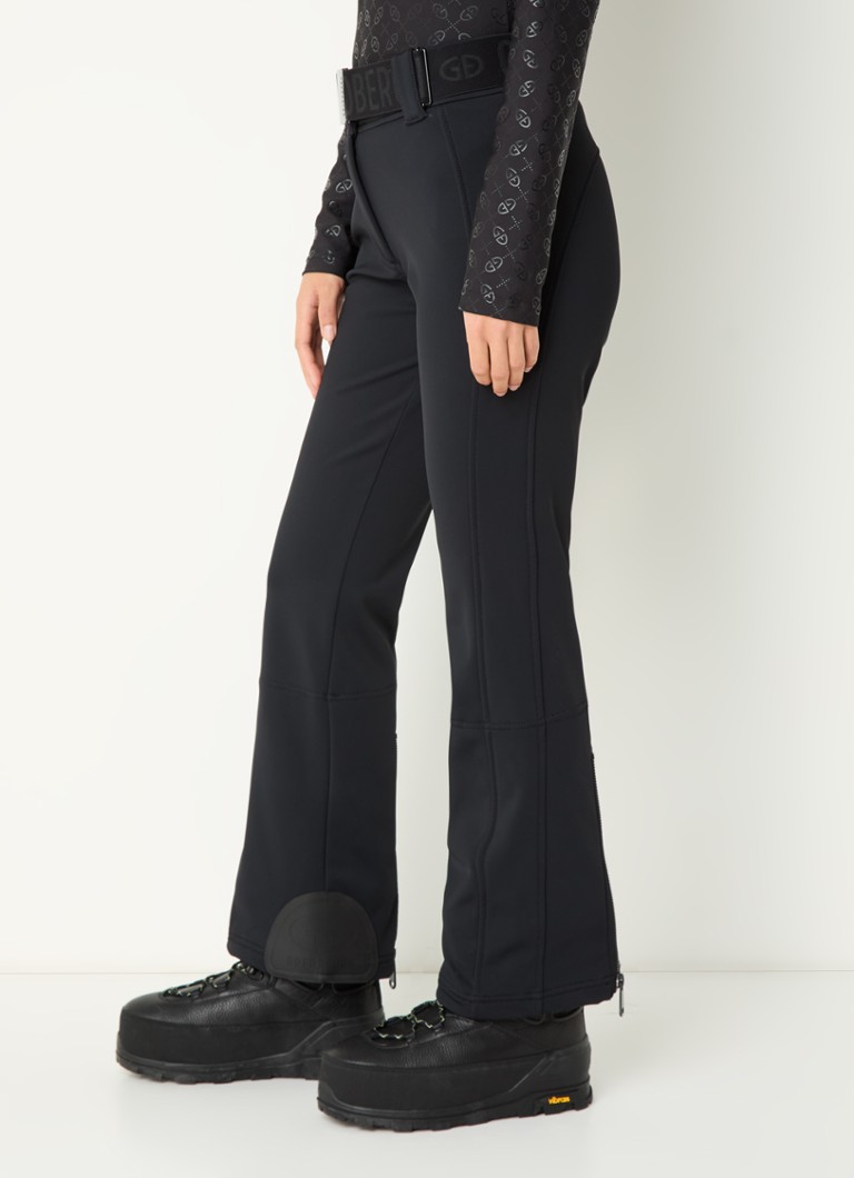 Pantaloni de schi Goldbergh Pippa cu talie înaltă, evazați pe picioare și curea.