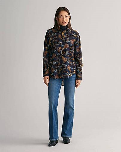 GANT Damen Bluse ROPE mit Seide Relaxed Fit