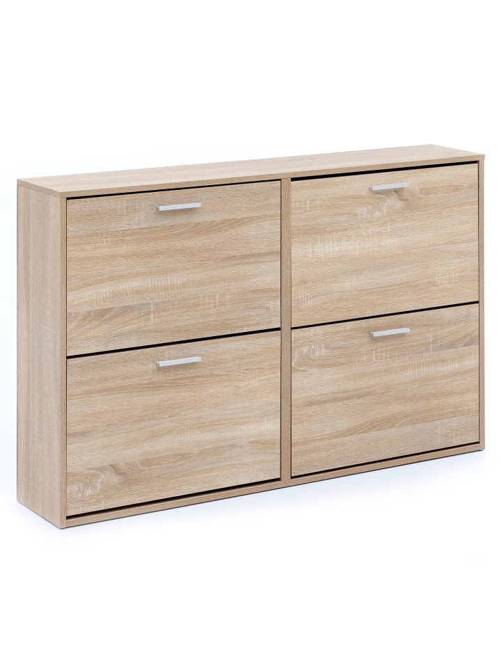 KADIMA DESIGN Schuhschrank WL5.828 Modern 120 x 81 x 24 cm Holz Schuhregal 4 in Sonoma günstig kaufen onesize