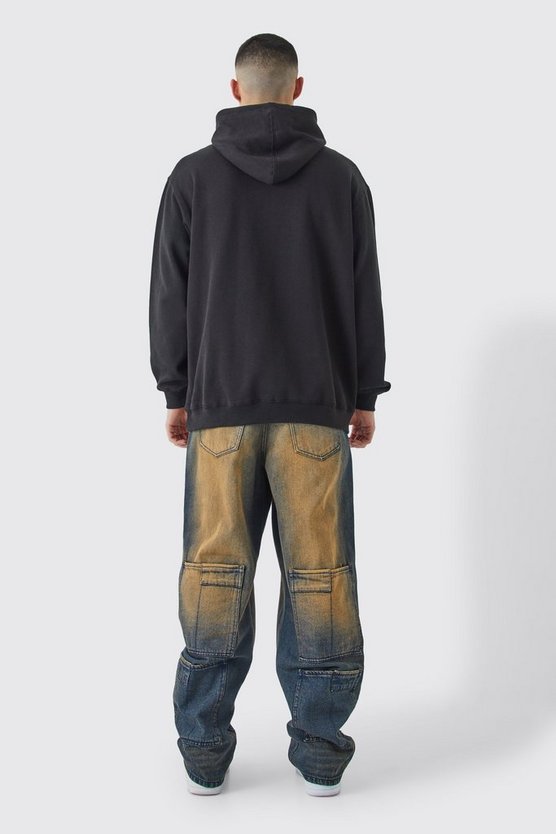 Oversize Hoodie mit Rosen-Man-Print