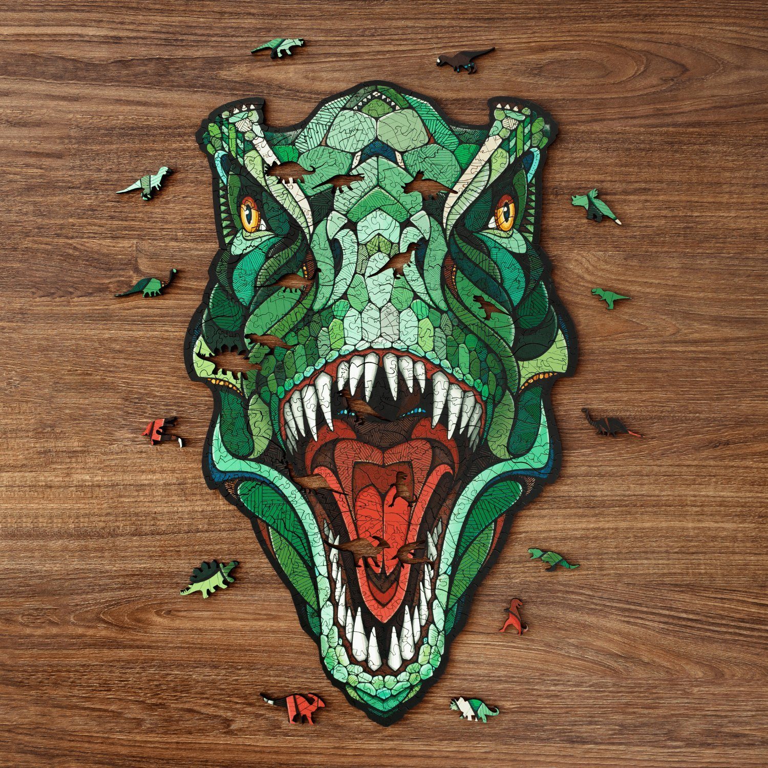 Eco Wood Art Puzzle Eco-Wood-Art T-Rex Holzpuzzle, 129 Puzzleteile