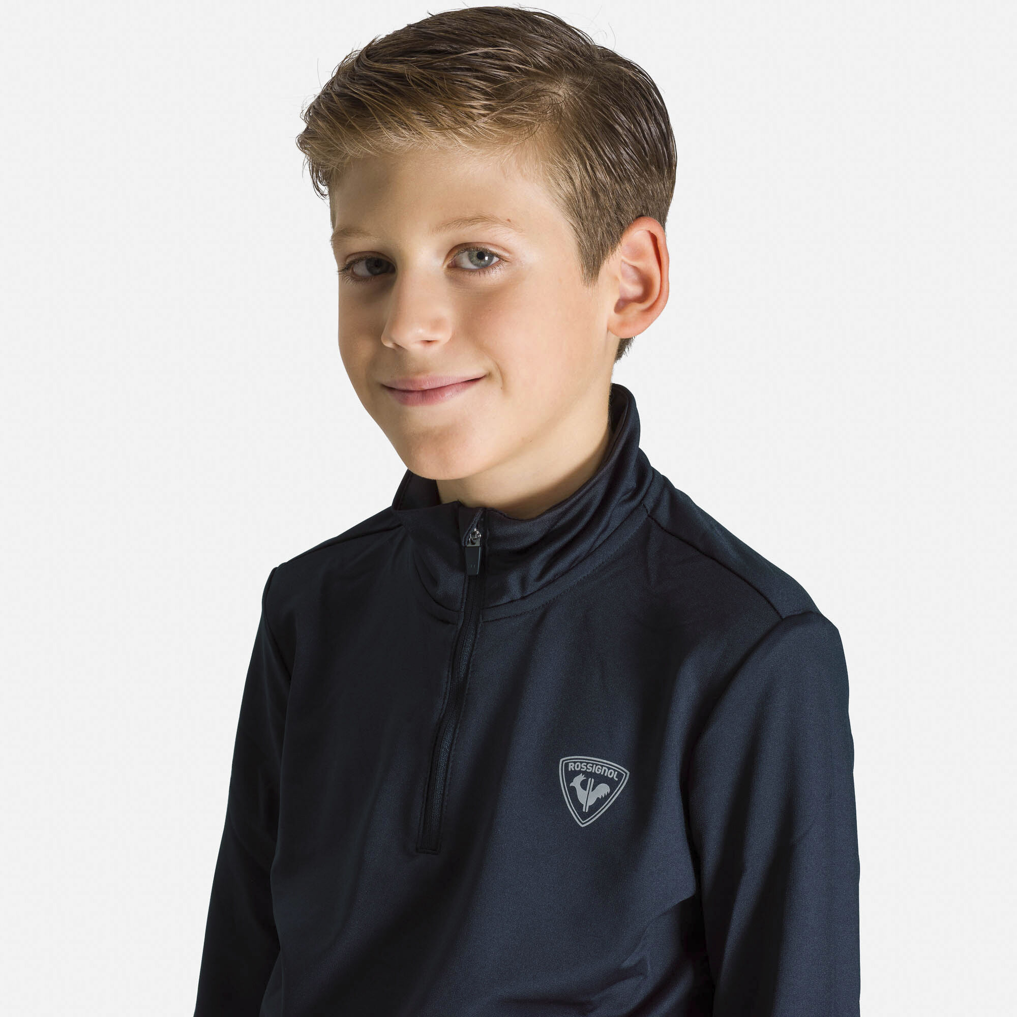 Haut en polaire stretch demi-zip Garçon