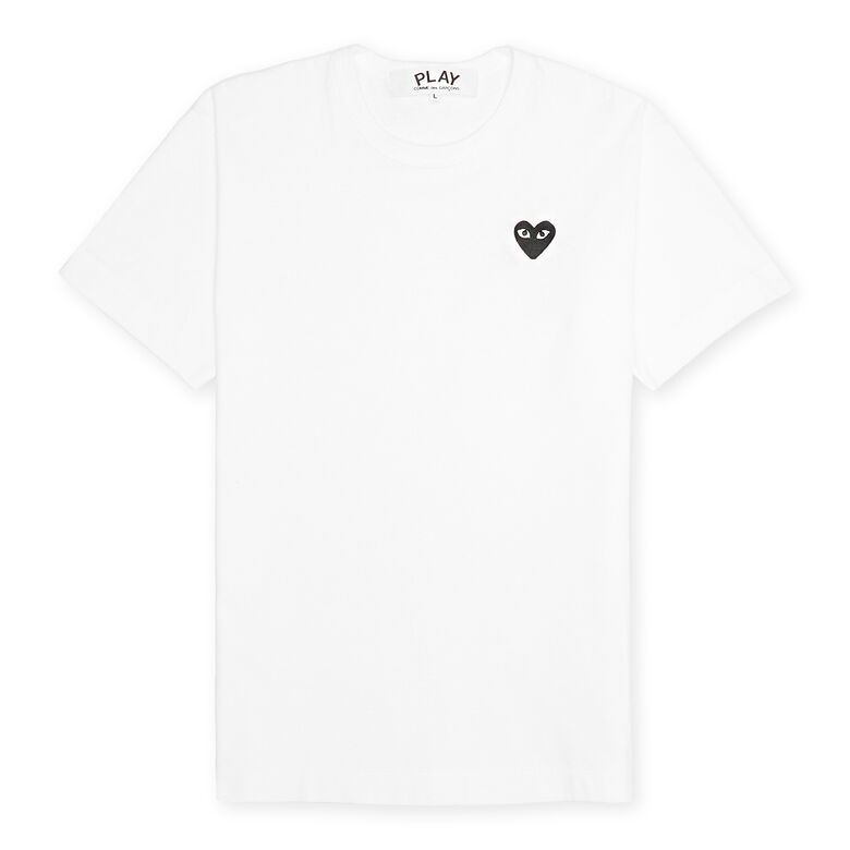 Comme des Garcons Play Black Heart T-Shirt white