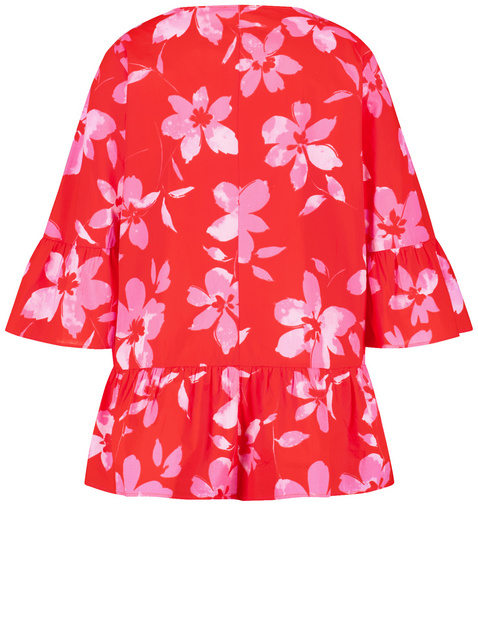Ausgestellte Bluse mit Volants
