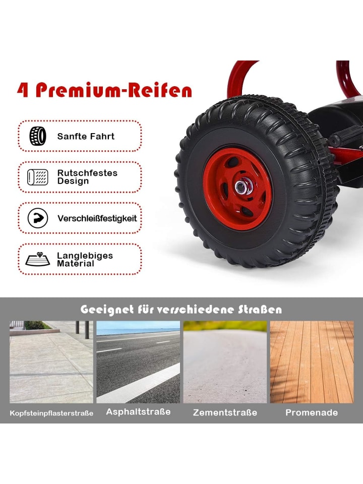 COSTWAY Gokart von 3-6 Jahren in Rot günstig kaufen 90 cm