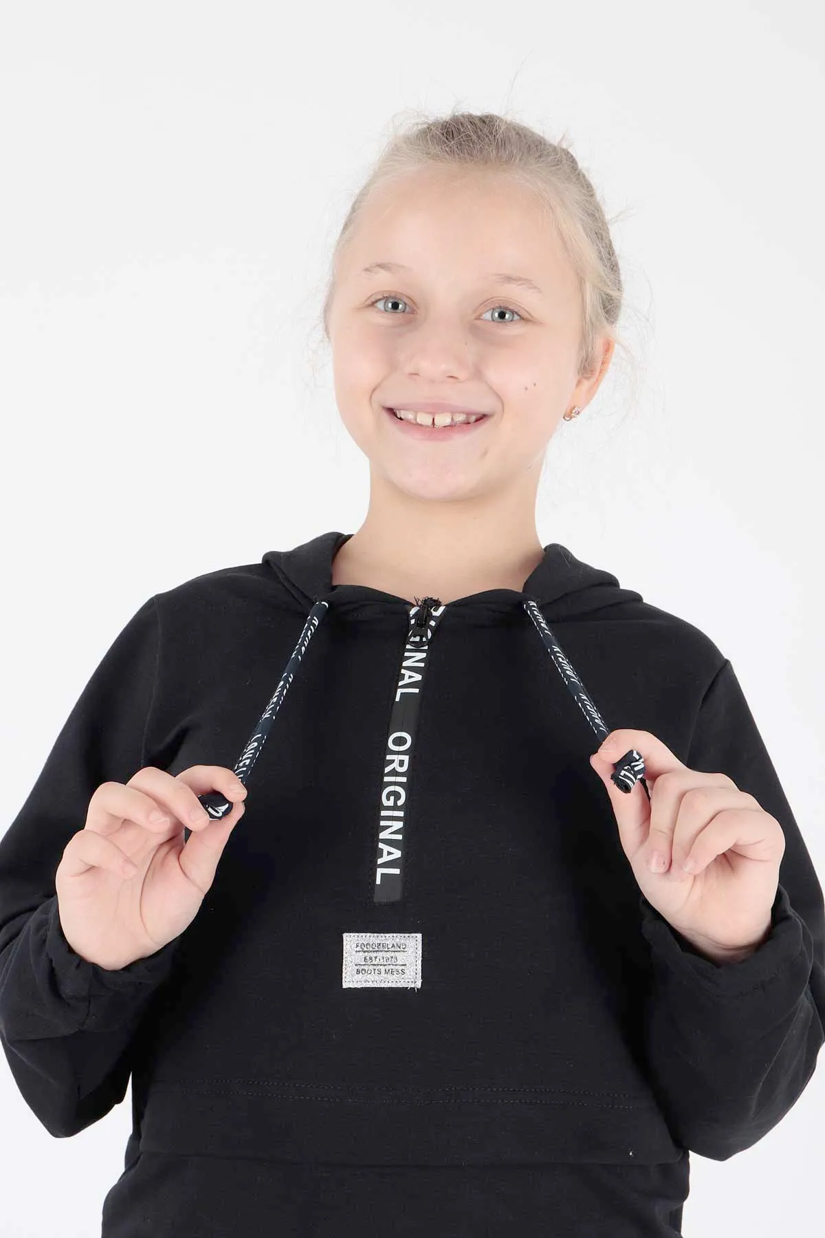 AHENGİM  Junges bedrucktes Trend-Trainingsanzug-Set für Mädchen Ak2233