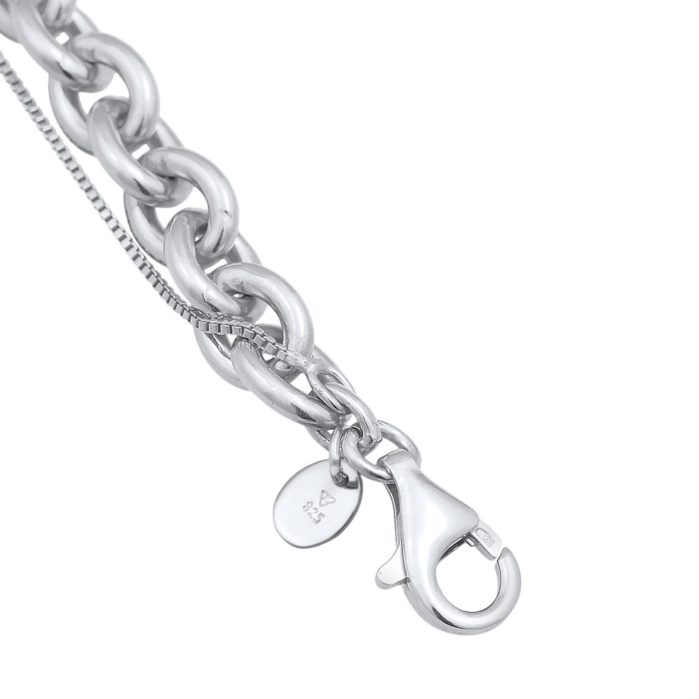 Elli PREMIUM Elli PREMIUM Bracelet Femmes Couche Vénitienne Grosse en argent sterling 925 rhod Bracelet