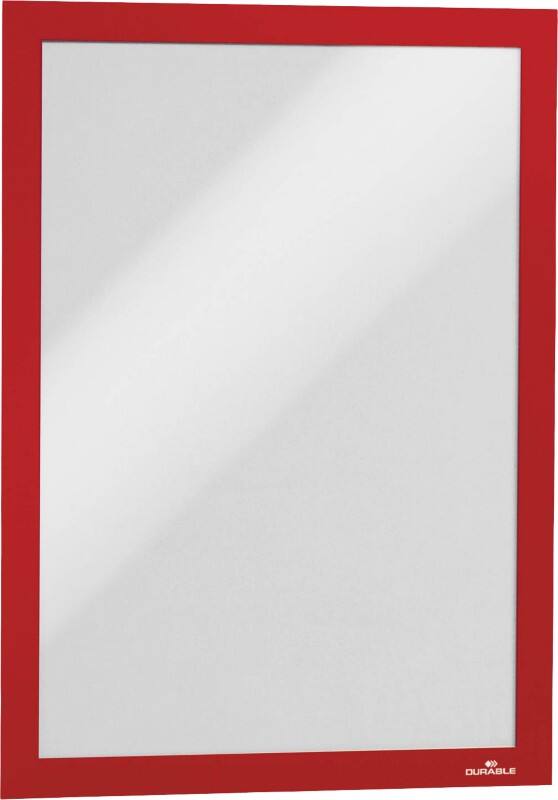 DURABLE DURAFRAME DIN A4 Inforahmen Selbstklebend, Magnetisch Rot Hartfolie 487203 23,4 (B) x 0,6 (T) x 32,6 (H) cm 2 Stück