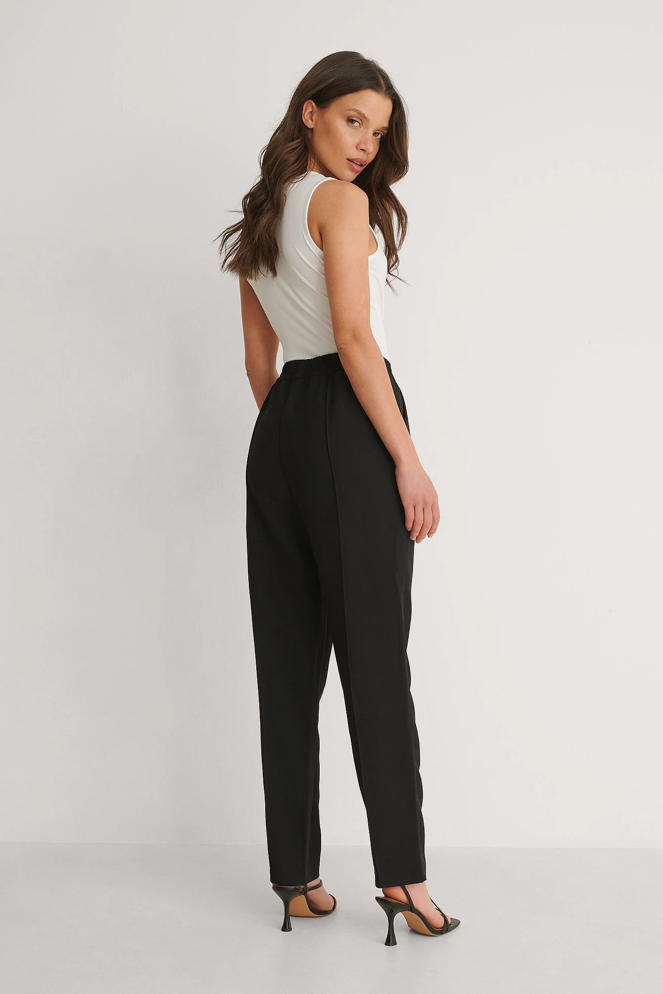 Elastic Waist Seamline Pants