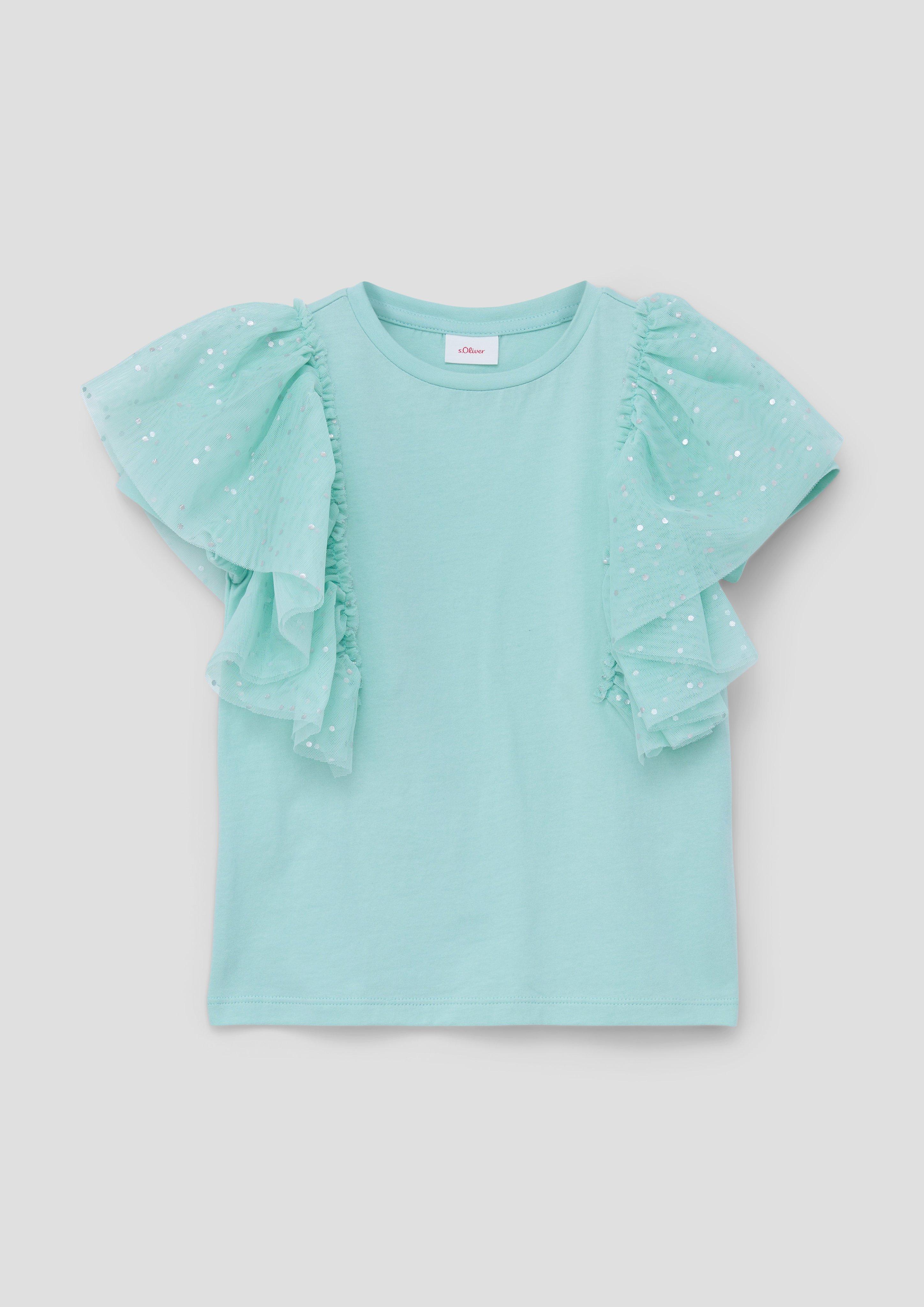 Baumwollshirt mit Volants  2145591-6068