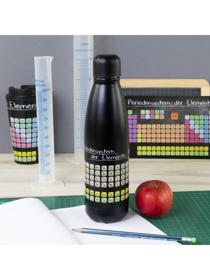 Geda Labels Trinkflasche Periodensystem in schwarz - 500ml günstig kaufen onesize