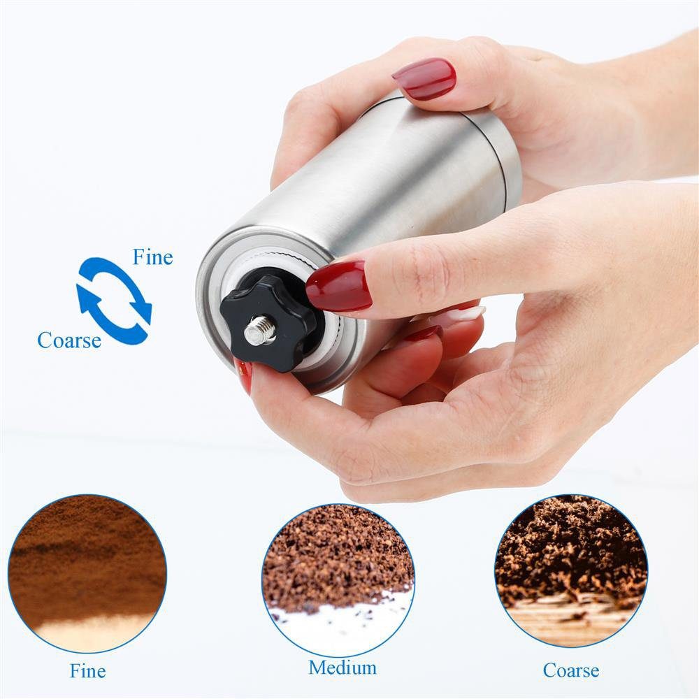 Intirilife Kaffeemühle, Kaffeemühle Manuelle Mühle zum Mahlen von Kaffee Hand Espressomühle