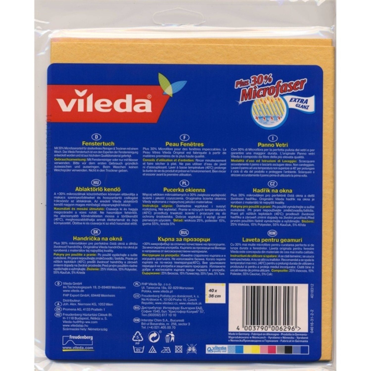 Vileda Spültuch 162401, Fenstertuch