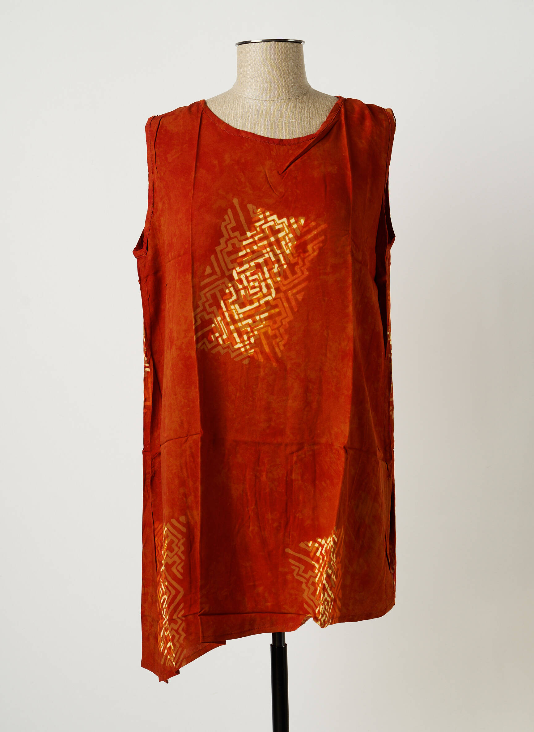 Dou Dou S Tuniquesansmanche Femme couleur orange