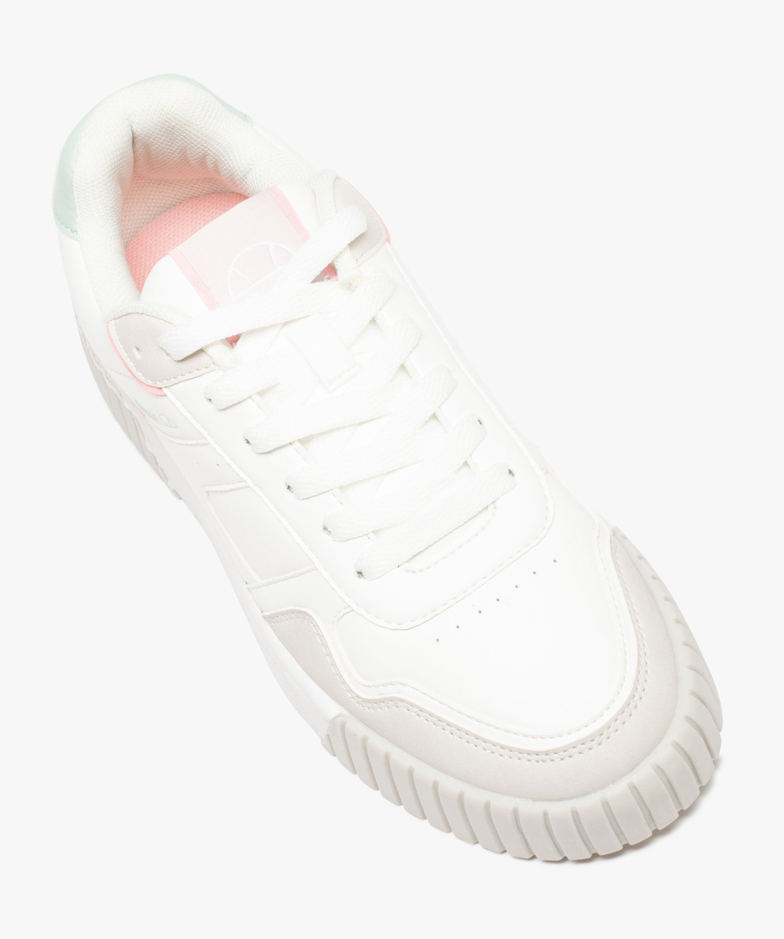 Baskets femme colorées à lacets – Ellesse Tania blanc | GEMO