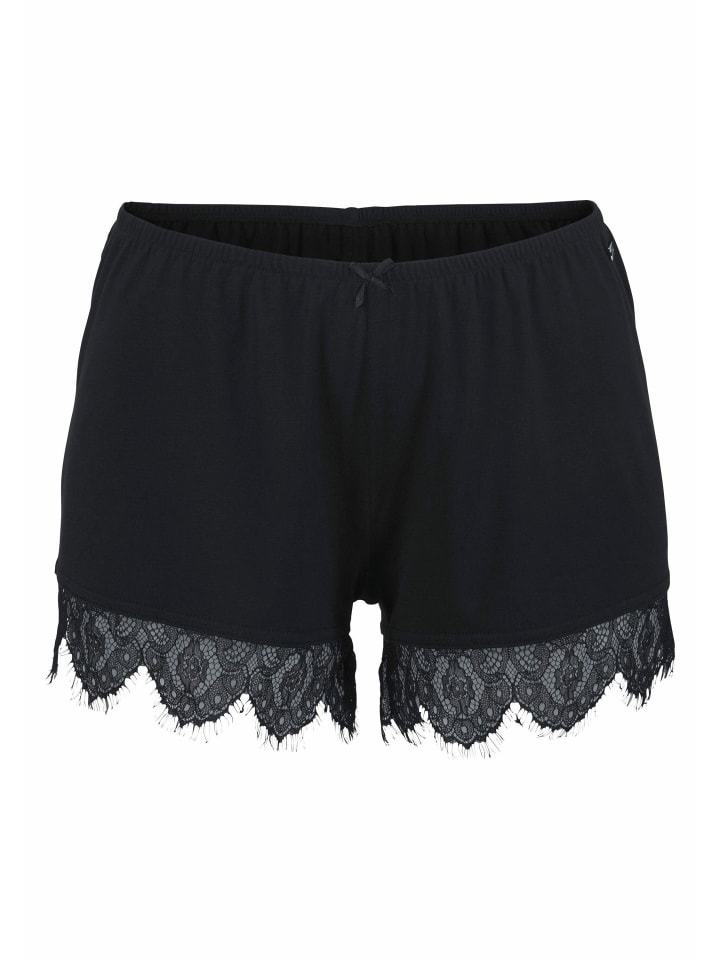 LASCANA Schlafshorts in schwarz günstig kaufen